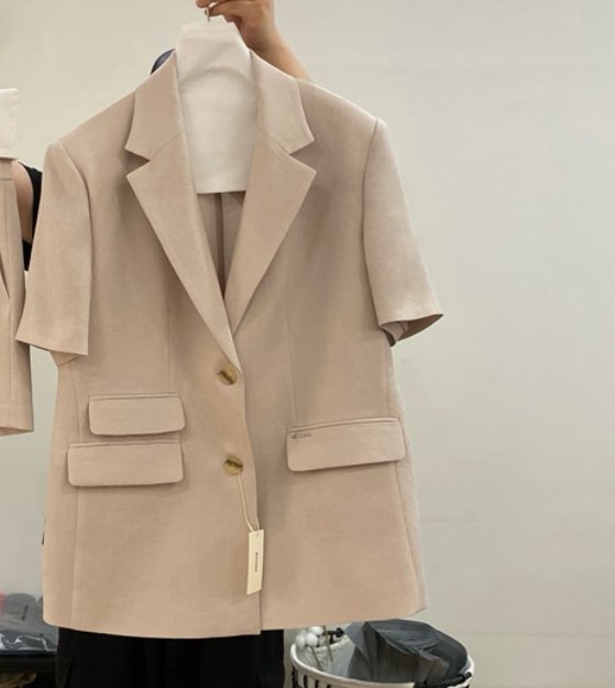 BOHEME東大門直郵女裝新款26春夏職業熱賣推薦時尚夾克亞麻BOHEME夾克圖色3