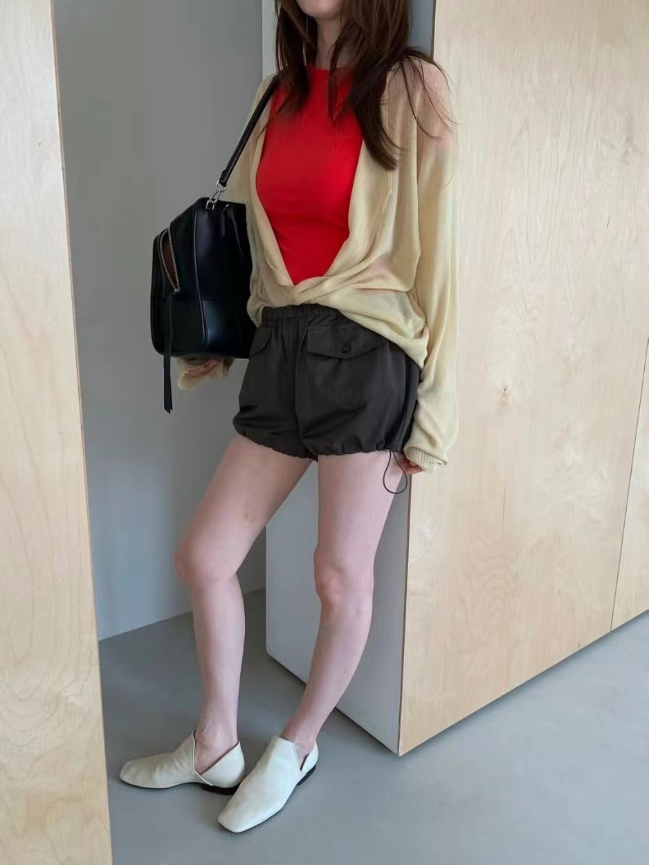 WEARRAW/WELL ROW東大門代購女裝新款26春夏短褲口袋系帶WEARRAW/WELL ROW短褲