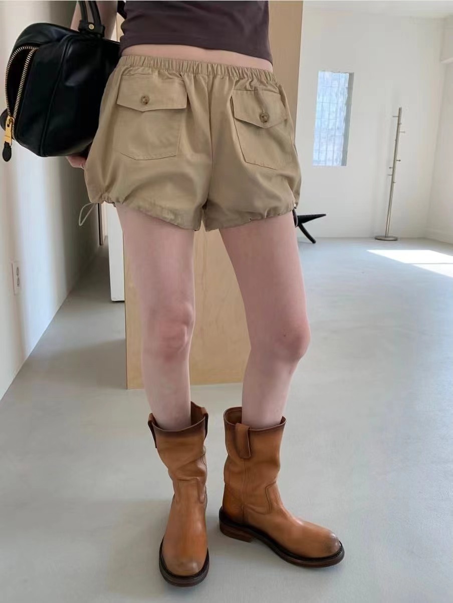 WEARRAW/WELL ROW東大門代購女裝新款26春夏短褲口袋系帶WEARRAW/WELL ROW短褲圖色1