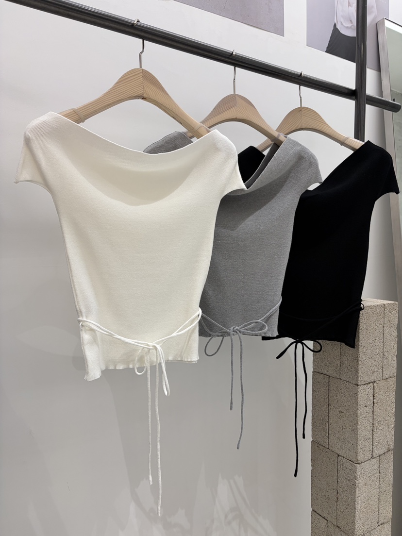 MOMENT東大門代購女裝新品人氣休閑推薦26春夏針織衫含腰繩MOMENT/RECOVER針織衫