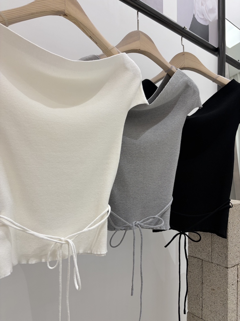 MOMENT東大門代購女裝新品人氣休閑推薦26春夏針織衫含腰繩MOMENT/RECOVER針織衫