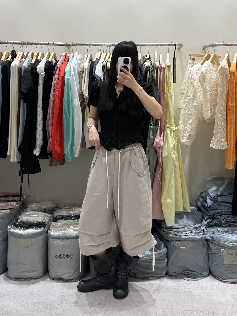 SHIRRING東大門直郵女裝新款26春夏推薦熱賣職業時尚短褲SHIRRING短褲