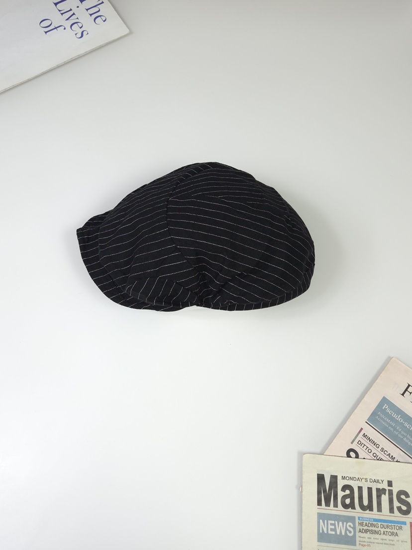 THE HAT-P東大門代購女裝新品時尚熱賣職業真品帽子條紋THE HAT帽子圖色2