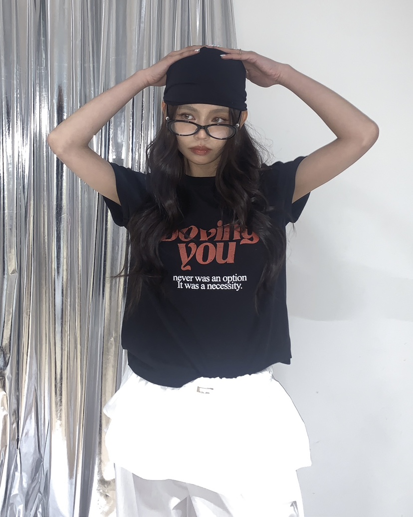 LIVE AID-P東大門實拍女裝新品推薦時尚真品休閑26春夏T恤LIVE AID-PT恤