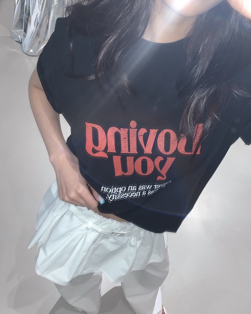 LIVE AID-P東大門實拍女裝新品推薦時尚真品休閑26春夏T恤LIVE AID-PT恤