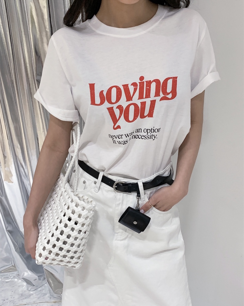 LIVE AID-P東大門實拍女裝新品推薦時尚真品休閑26春夏T恤LIVE AID-PT恤