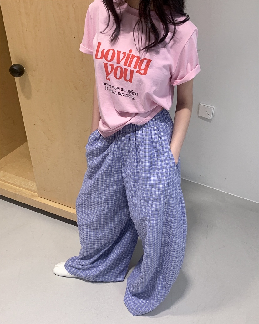 LIVE AID-P東大門實拍女裝新品推薦時尚真品休閑26春夏T恤LIVE AID-PT恤