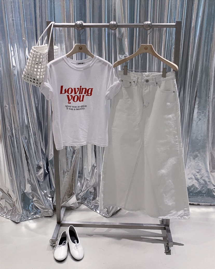 LIVE AID-P東大門實拍女裝新品推薦時尚真品休閑26春夏T恤LIVE AID-PT恤