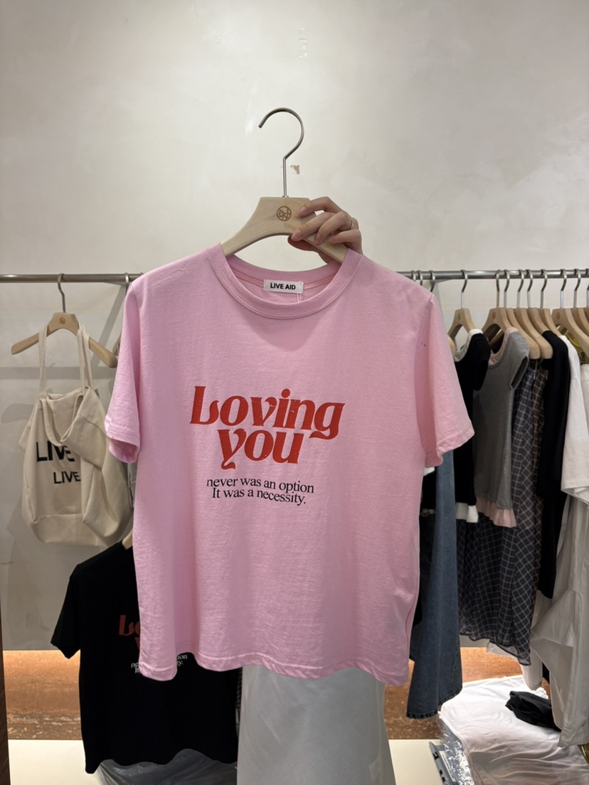LIVE AID-P東大門實拍女裝新品推薦時尚真品休閑26春夏T恤LIVE AID-PT恤圖色2