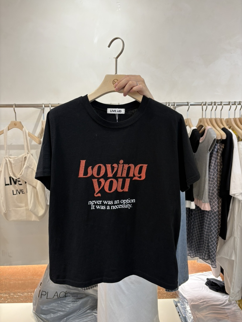 LIVE AID-P東大門實拍女裝新品推薦時尚真品休閑26春夏T恤LIVE AID-PT恤圖色3