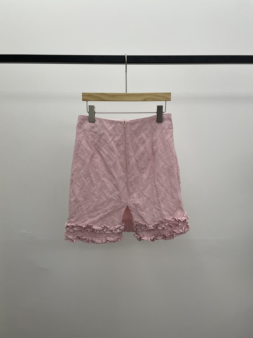 MOVENNE韓國代購女士新款真品26春夏休閑半身裙中短裙荷葉邊MOVENNE半身裙/中短裙