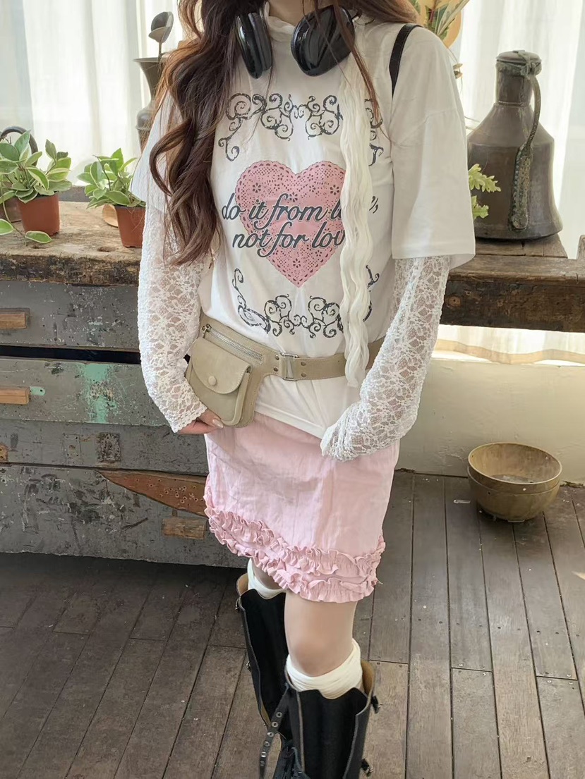 MOVENNE韓國代購女士新款真品26春夏休閑半身裙中短裙荷葉邊MOVENNE半身裙/中短裙