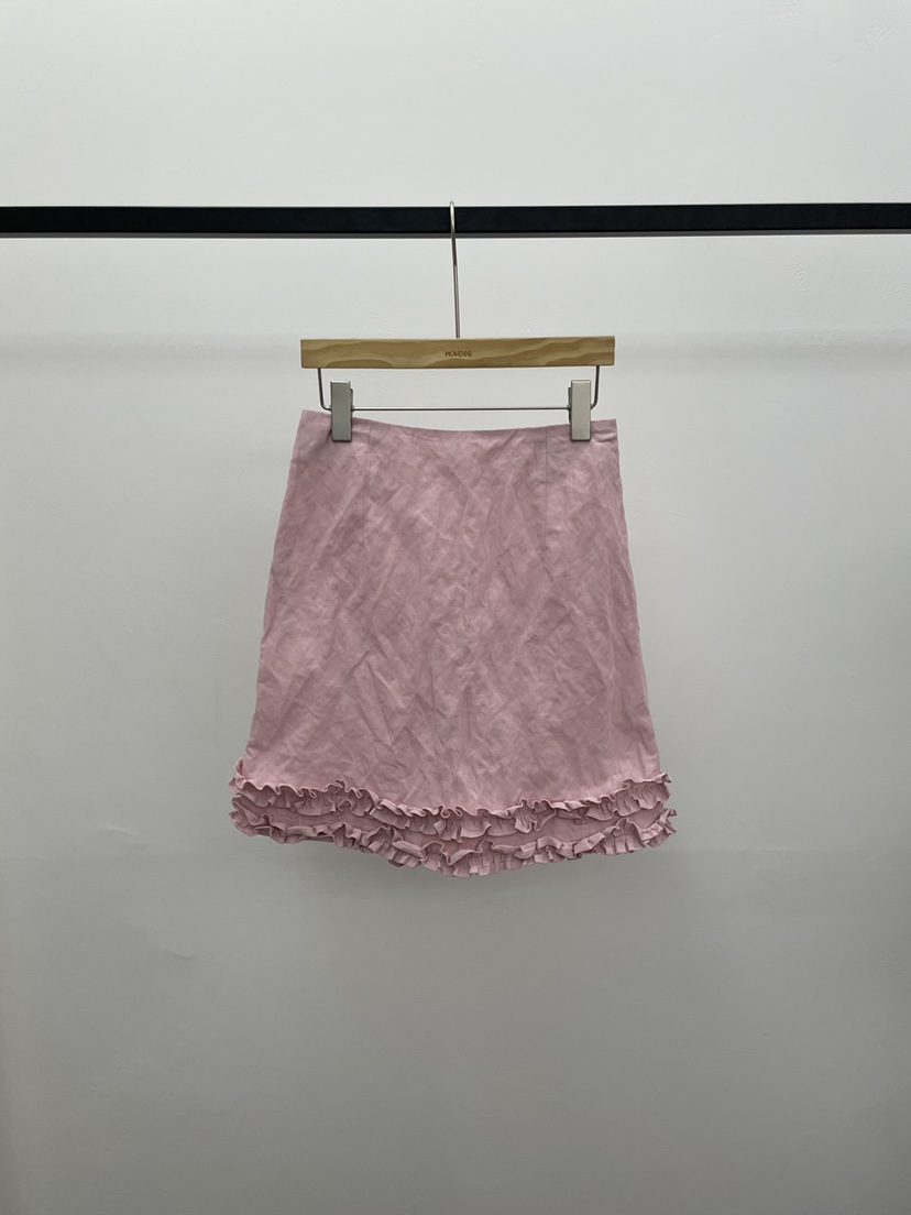 MOVENNE韓國代購女士新款真品26春夏休閑半身裙中短裙荷葉邊MOVENNE半身裙/中短裙圖色1