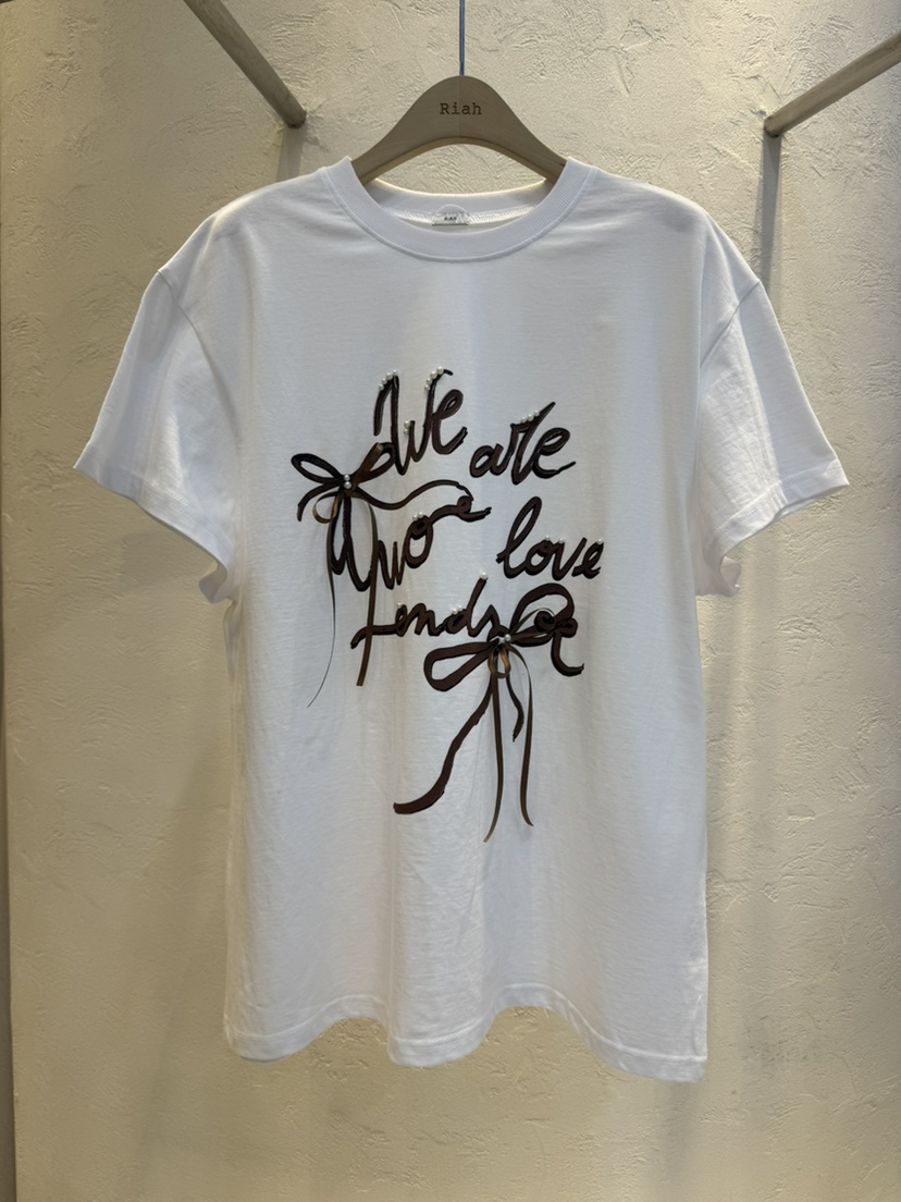 RIAH東大門代購女裝新品職業推薦休閑熱賣26春夏真品T恤絲帶RIAHT恤圖色1