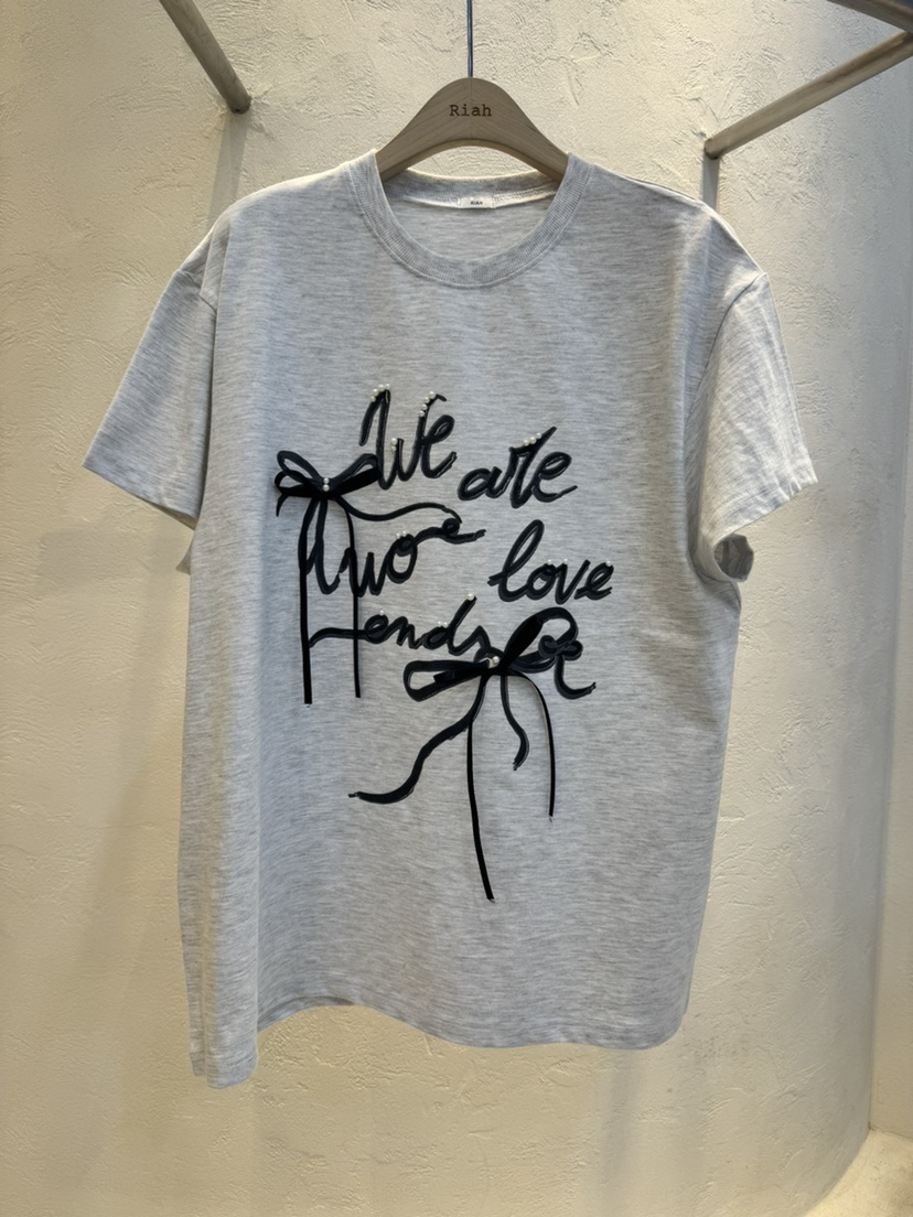 RIAH東大門代購女裝新品職業推薦休閑熱賣26春夏真品T恤絲帶RIAHT恤圖色2