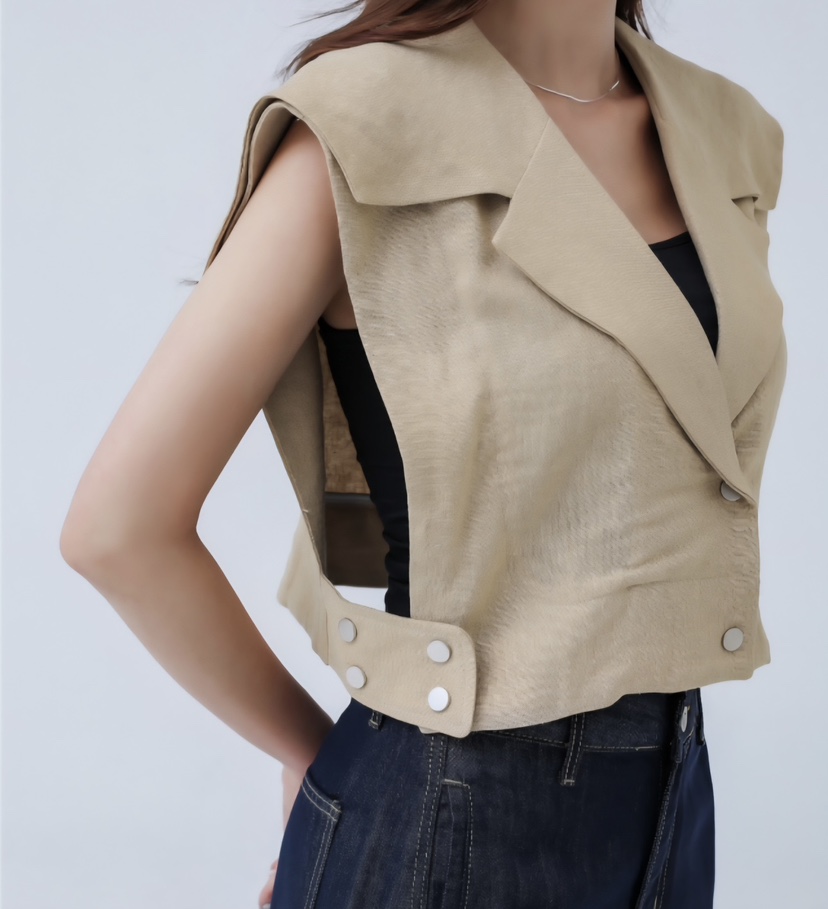 JENNY 1976韓國直郵女裝新款26春夏推薦馬甲不含配飾亞麻JENNY 1976馬甲