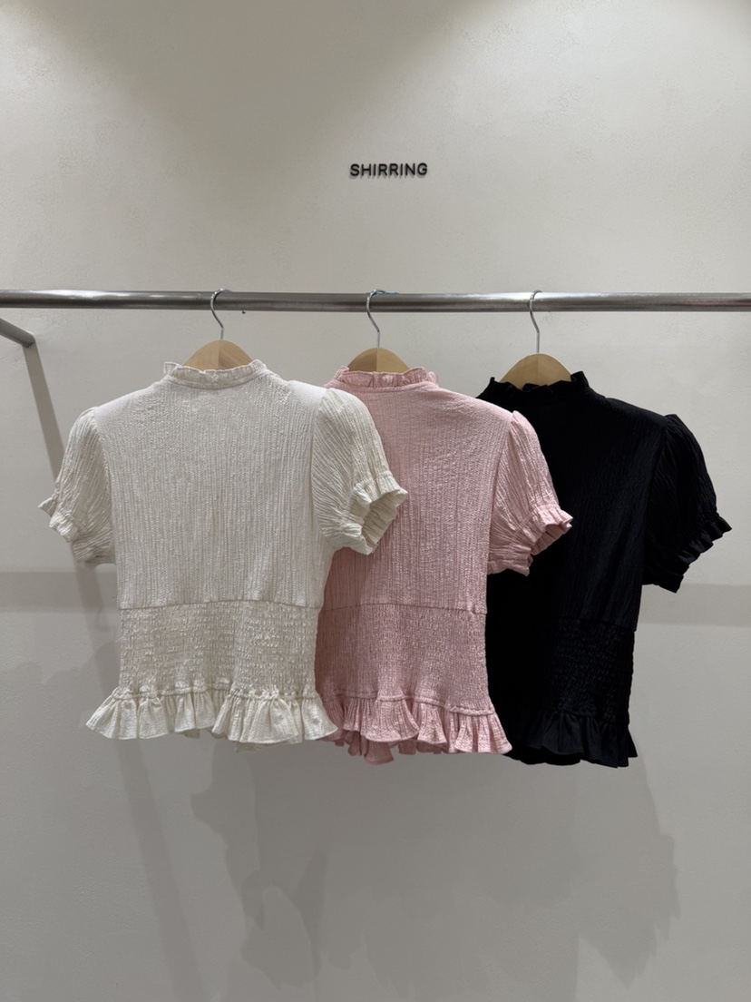 SHIRRING韓國直郵女裝新款真品26春夏推薦休閑襯衫蕾絲衫SHIRRING襯衫/蕾絲衫