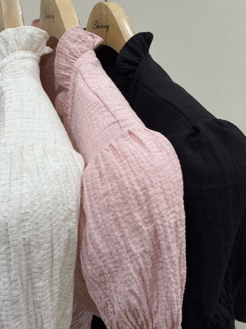 SHIRRING韓國直郵女裝新款真品26春夏推薦休閑襯衫蕾絲衫SHIRRING襯衫/蕾絲衫