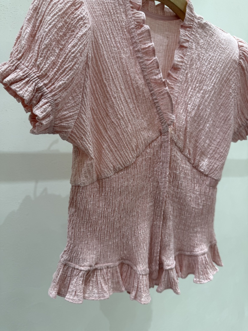 SHIRRING韓國直郵女裝新款真品26春夏推薦休閑襯衫蕾絲衫SHIRRING襯衫/蕾絲衫