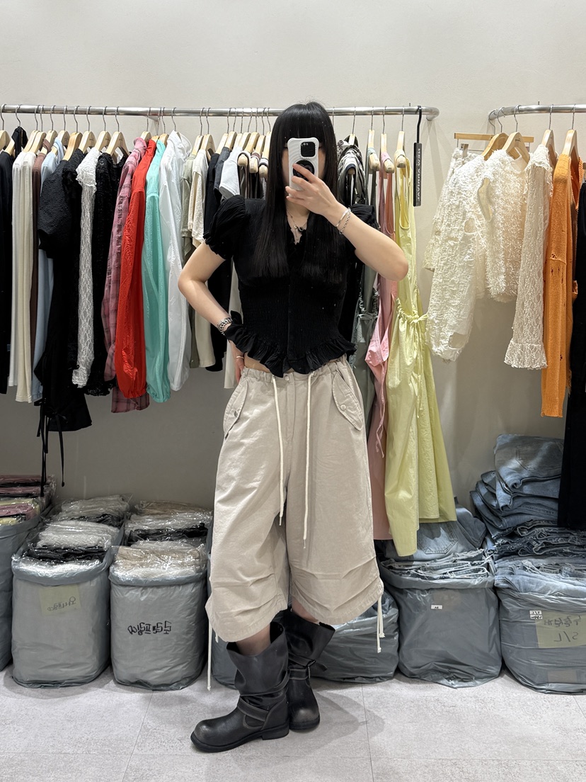 SHIRRING韓國直郵女裝新款真品26春夏推薦休閑襯衫蕾絲衫SHIRRING襯衫/蕾絲衫