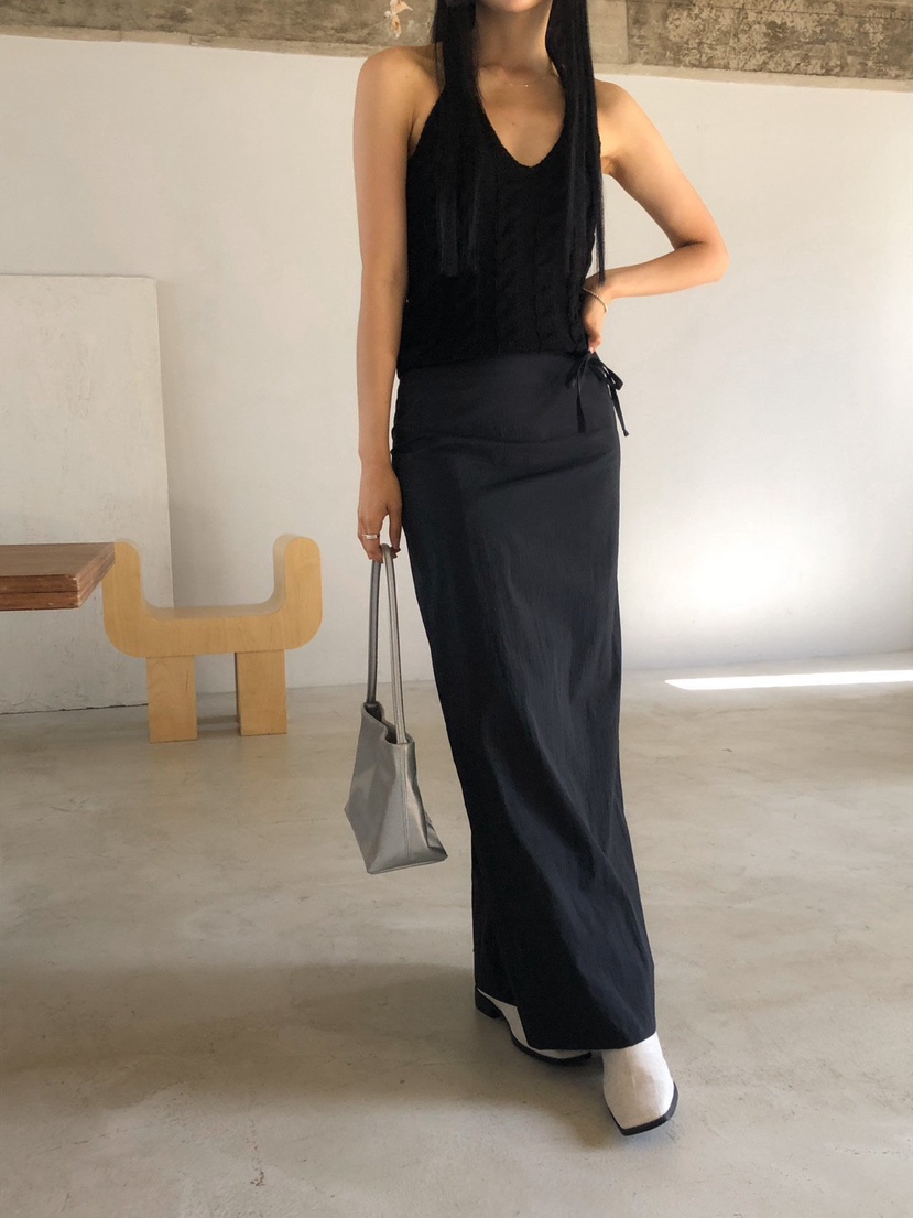 MOMENT韓國直郵女士新款人氣職業休閑真品26春夏時尚長裙MOMENT/RECOVER長裙