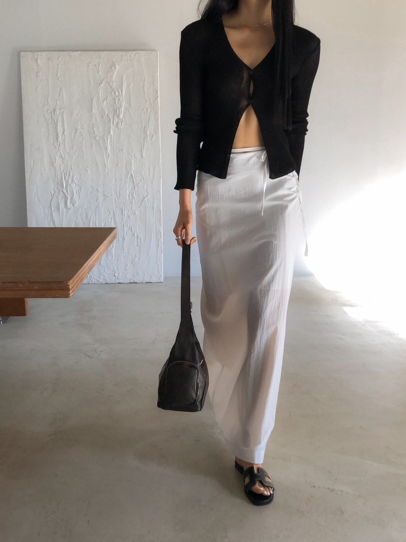 MOMENT韓國直郵女士新款人氣職業休閑真品26春夏時尚長裙MOMENT/RECOVER長裙