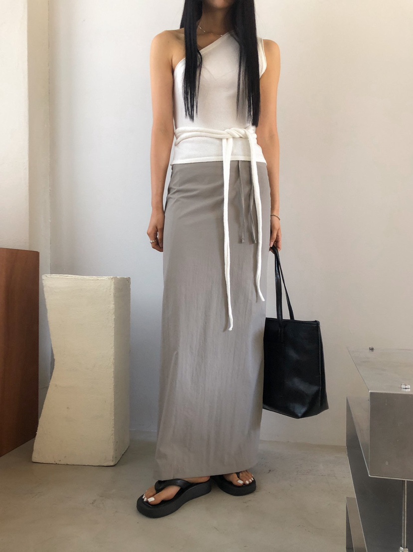 MOMENT韓國直郵女士新款人氣職業休閑真品26春夏時尚長裙MOMENT/RECOVER長裙