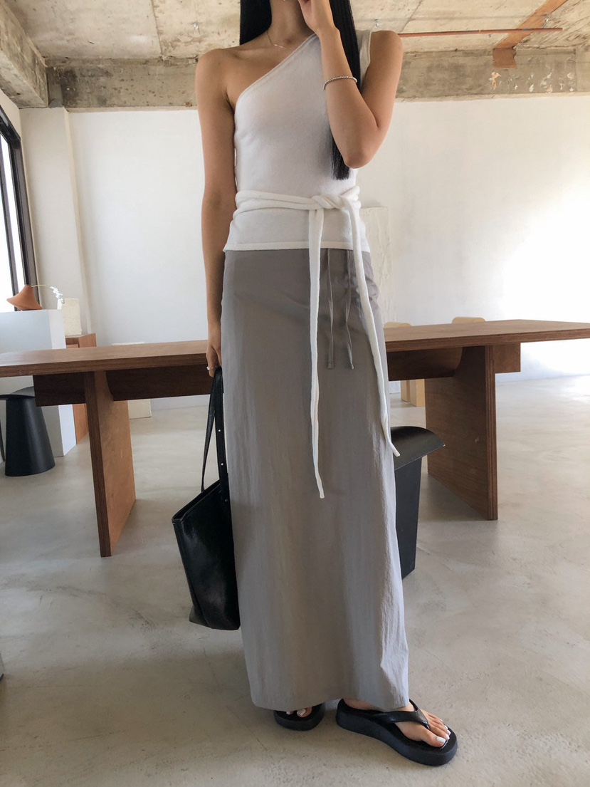 MOMENT韓國直郵女士新款人氣職業休閑真品26春夏時尚長裙MOMENT/RECOVER長裙