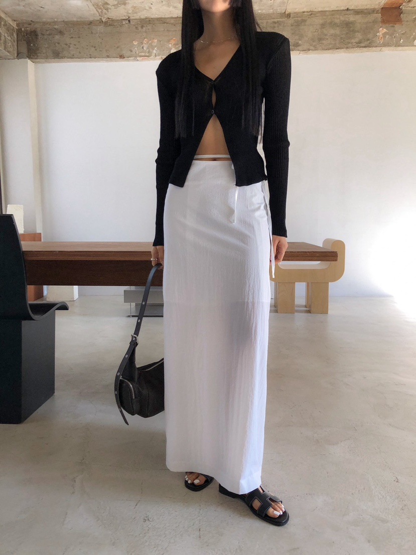 MOMENT韓國直郵女士新款人氣職業休閑真品26春夏時尚長裙MOMENT/RECOVER長裙圖色2