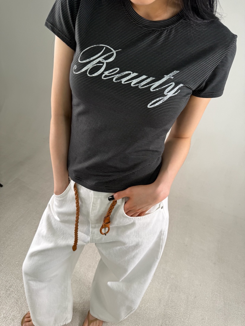 SHIRRING東大門實拍女士新款職業熱賣26春夏時尚休閑推薦T恤SHIRRINGT恤