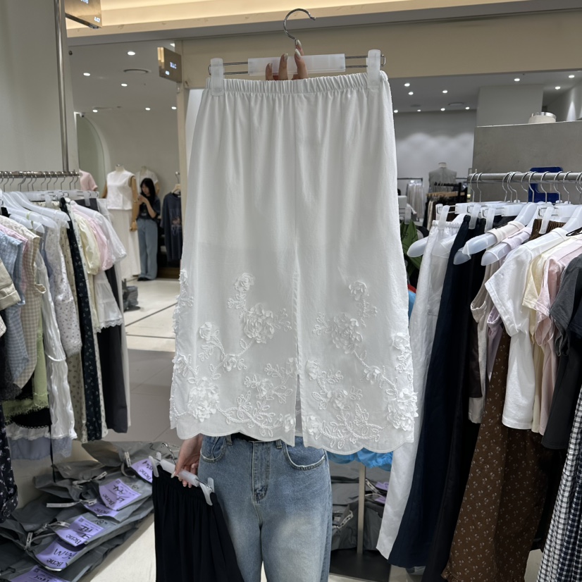 BENE韓國直郵女士新款人氣職業真品時尚半身裙中短裙刺繡BENE半身裙/中短裙