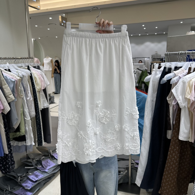 BENE韓國直郵女士新款人氣職業真品時尚半身裙中短裙刺繡BENE半身裙/中短裙圖色1