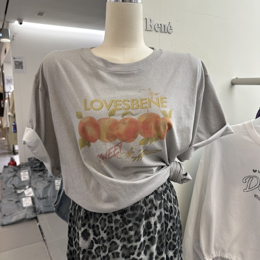 BENE韓國代購女士新款熱賣人氣真品職業時尚休閑26春夏T恤BENET恤圖色2