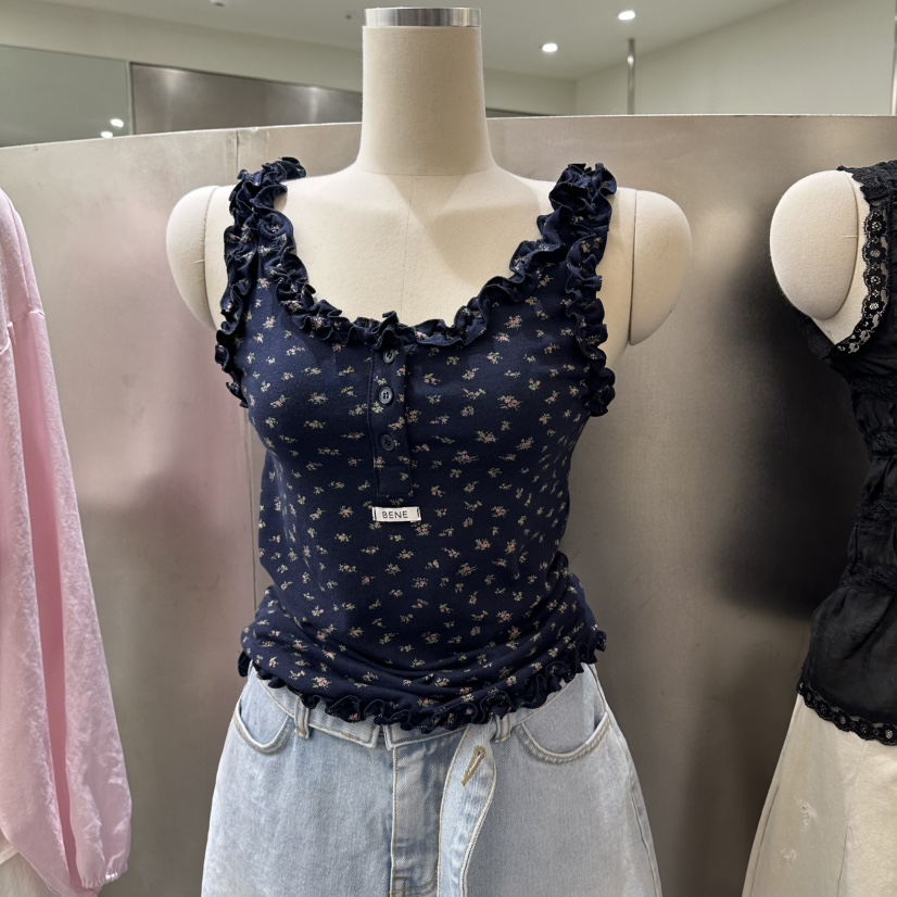 BENE東大門直郵女士新品休閑推薦人氣26春夏職業吊帶背心BENE吊帶/背心圖色8深藍色