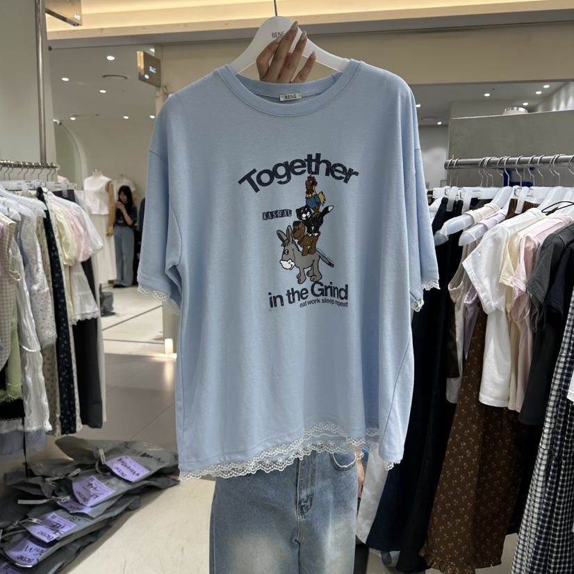 BENE東大門實拍女士新品推薦休閑時尚人氣真品熱賣職業T恤BENET恤圖色2