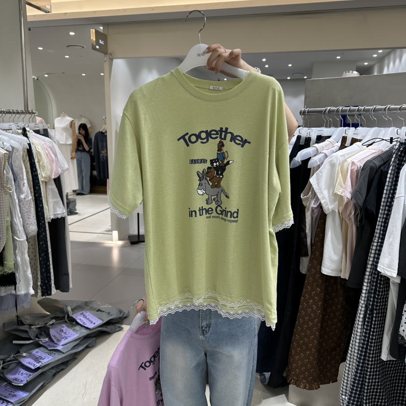 BENE東大門實拍女士新品推薦休閑時尚人氣真品熱賣職業T恤BENET恤圖色3