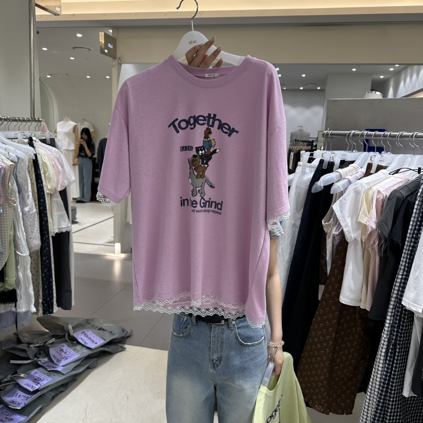 BENE東大門實拍女士新品推薦休閑時尚人氣真品熱賣職業T恤BENET恤圖色4