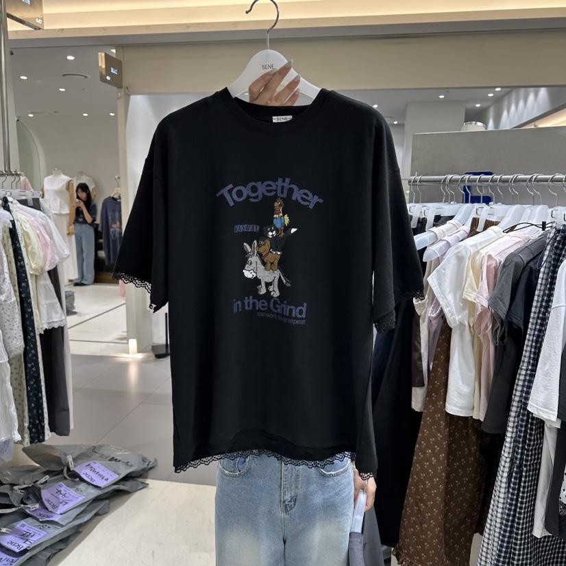 BENE東大門實拍女士新品推薦休閑時尚人氣真品熱賣職業T恤BENET恤圖色6