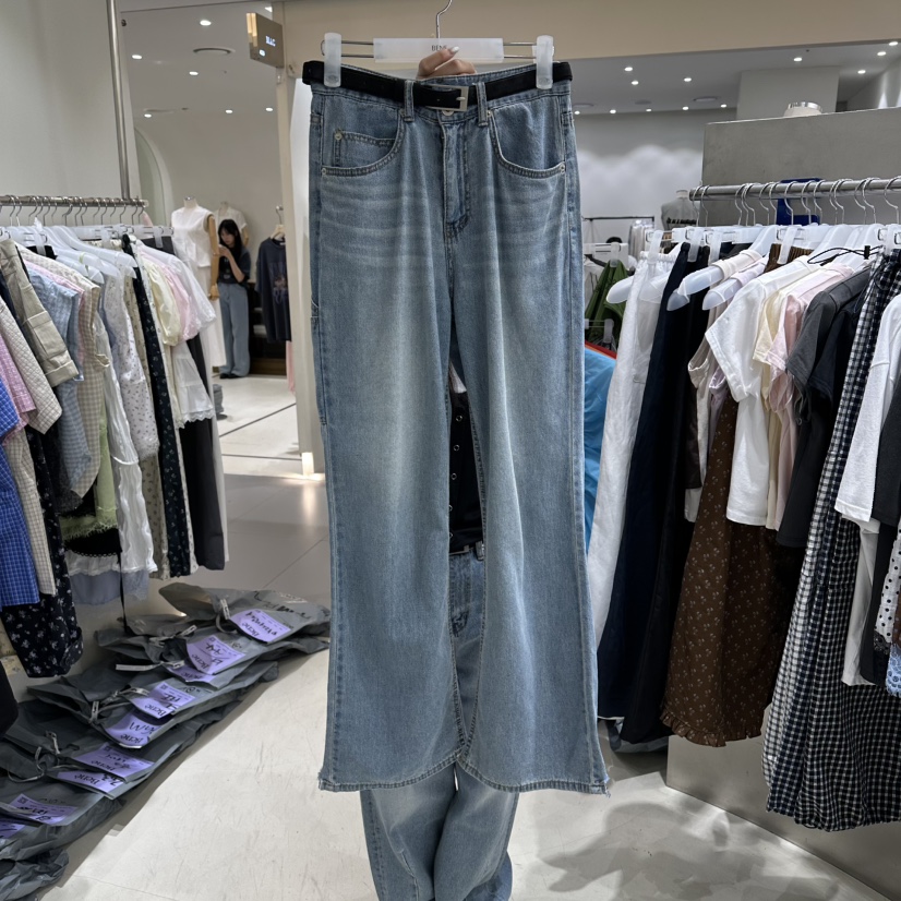 BENE東大門代購女士新款人氣職業休閑26春夏牛仔褲不含腰帶BENE牛仔褲圖色1