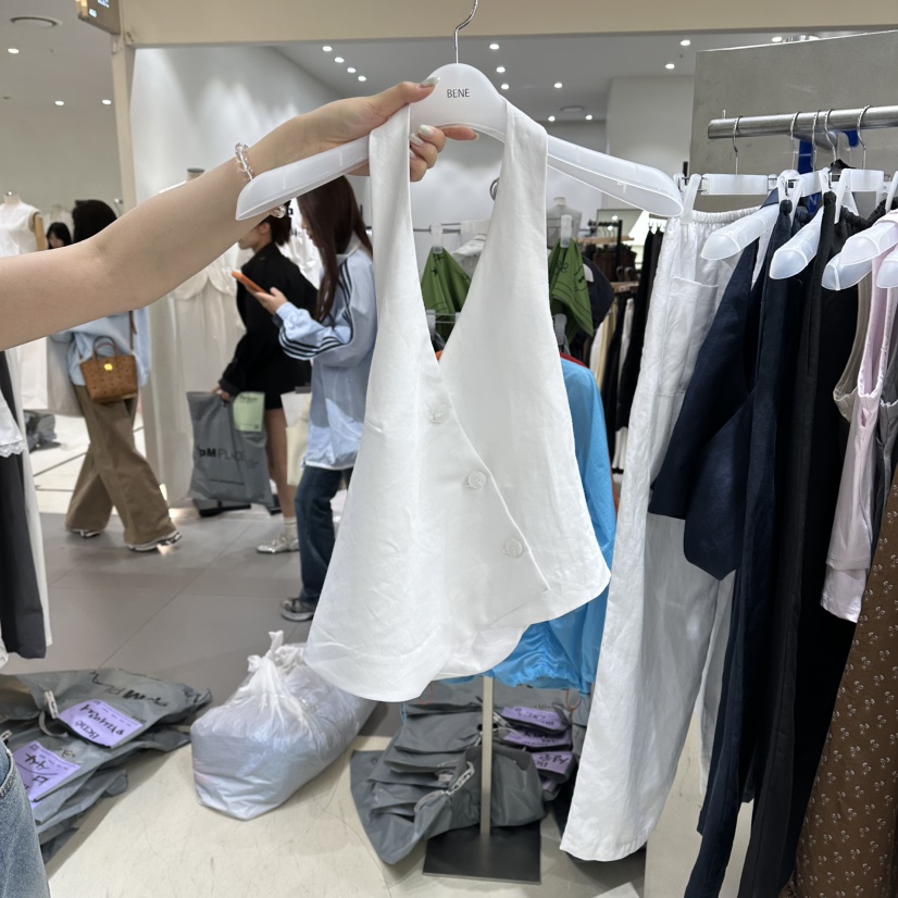 BENE東大門實拍女士新品人氣時尚26春夏熱賣吊帶背心亞麻BENE吊帶/背心圖色1