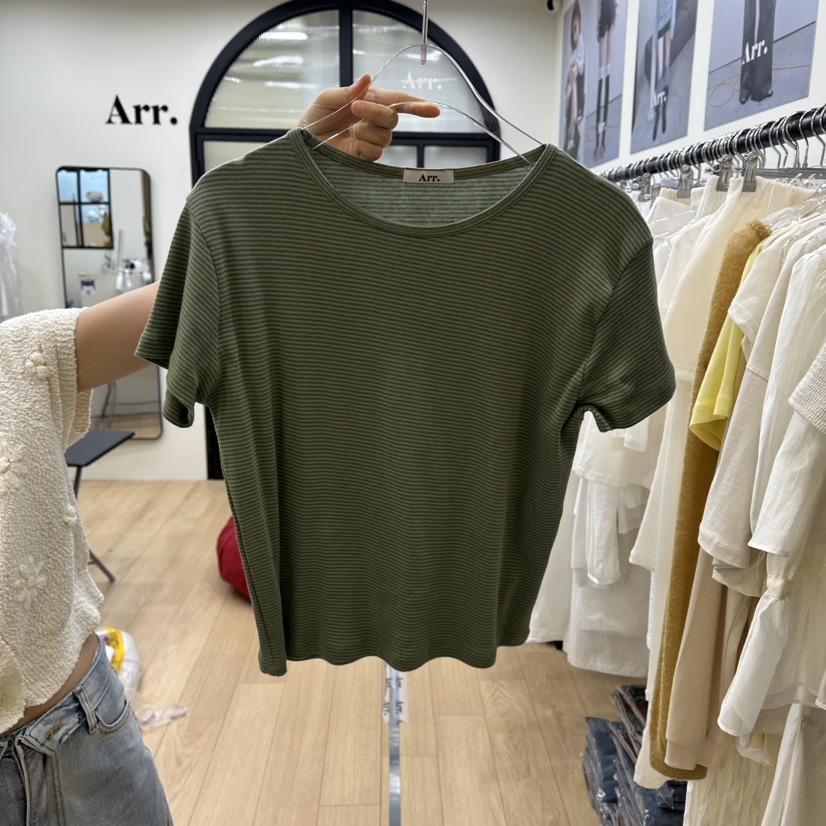 ARR韓國代購女士新款26春夏時尚休閑人氣真品職業熱賣T恤ARRT恤圖色2
