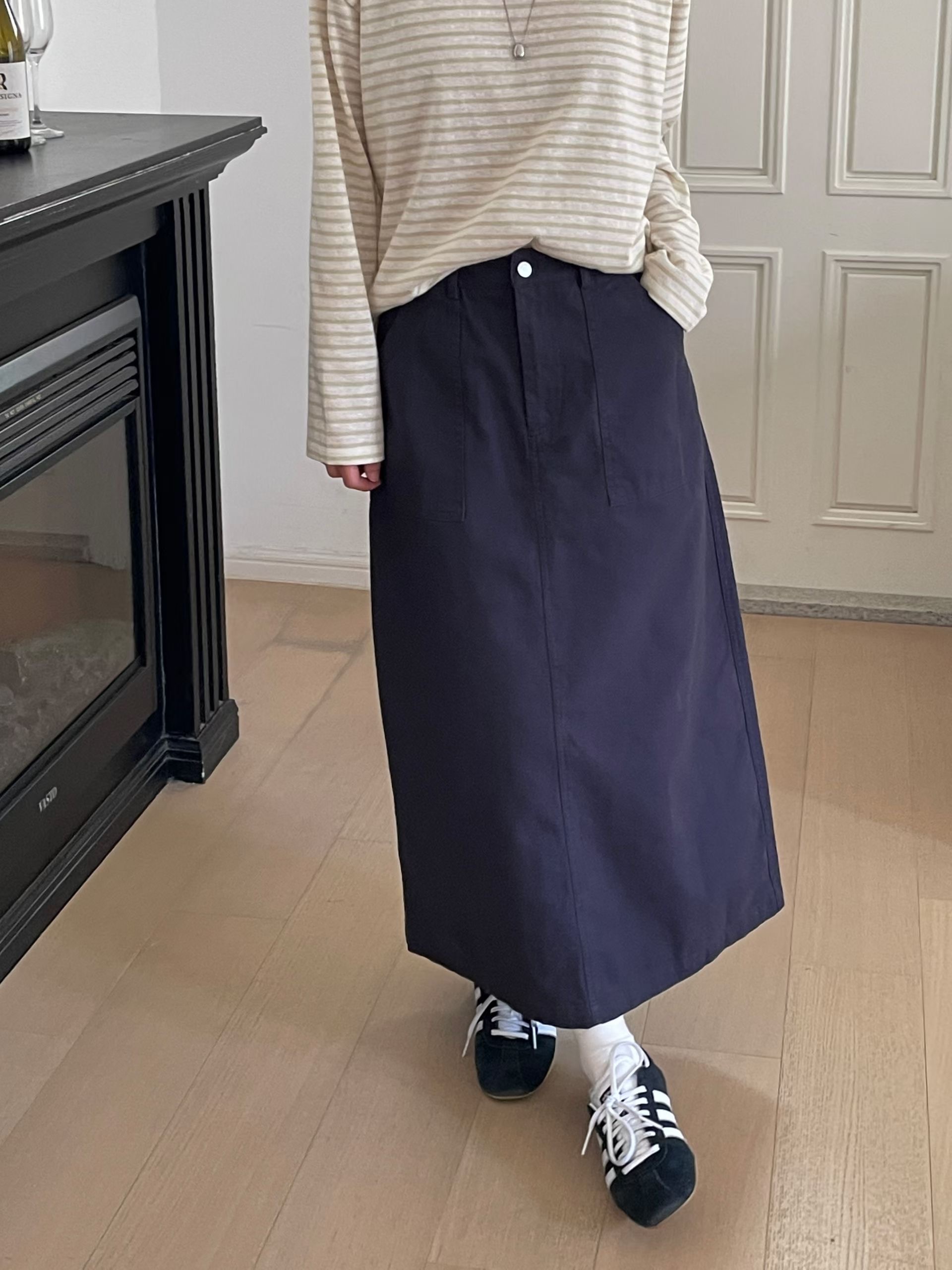 L.REWIND東大門代購女裝新款真品推薦人氣26春夏職業長裙L.REWIND長裙圖色1