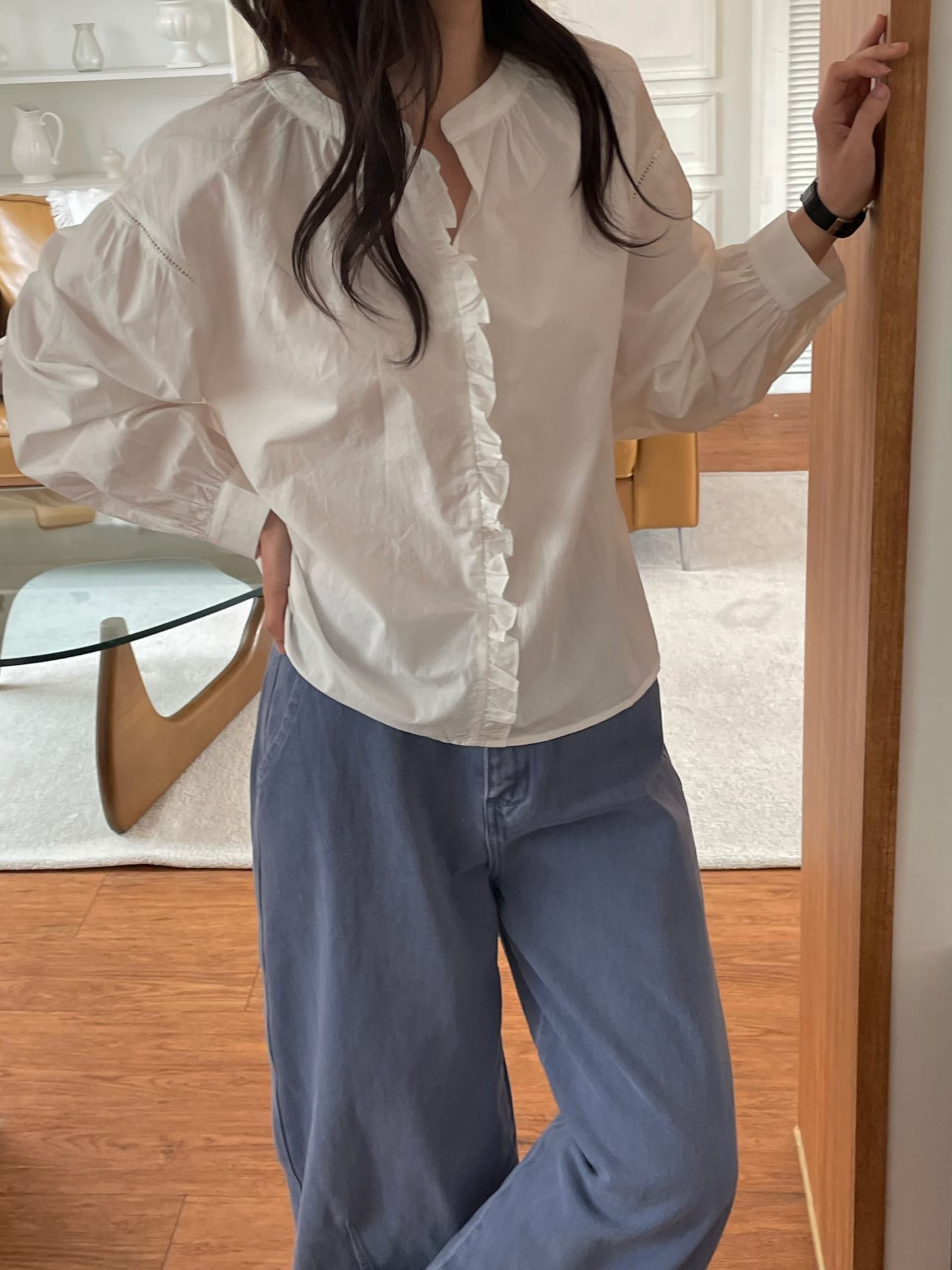 L.REWIND東大門實拍女士新品真品時尚熱賣休閑襯衫蕾絲衫L.REWIND襯衫/蕾絲衫圖色1