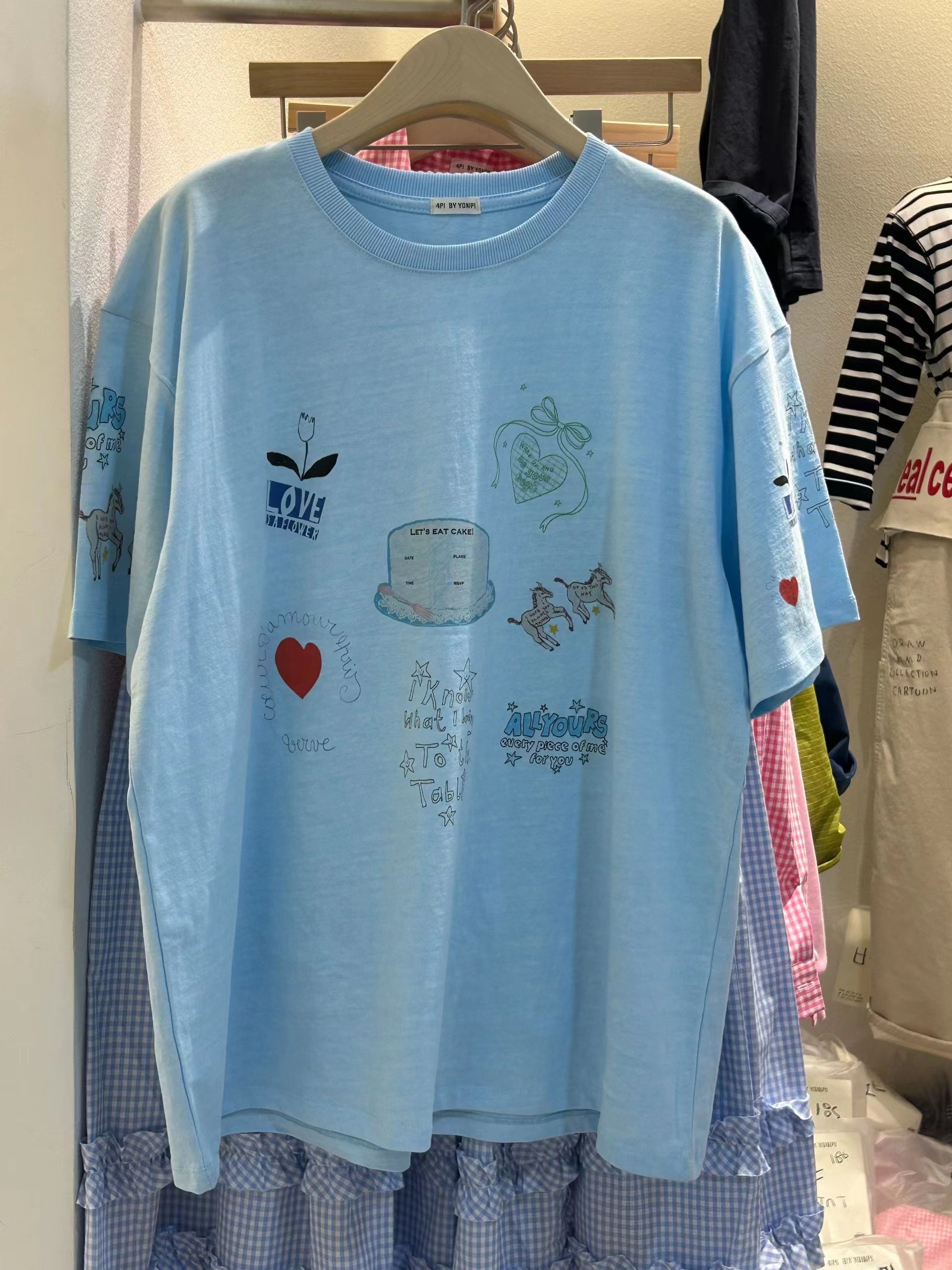 4PI東大門直郵女士新款真品人氣26春夏時尚推薦熱賣職業T恤4PIT恤圖色2