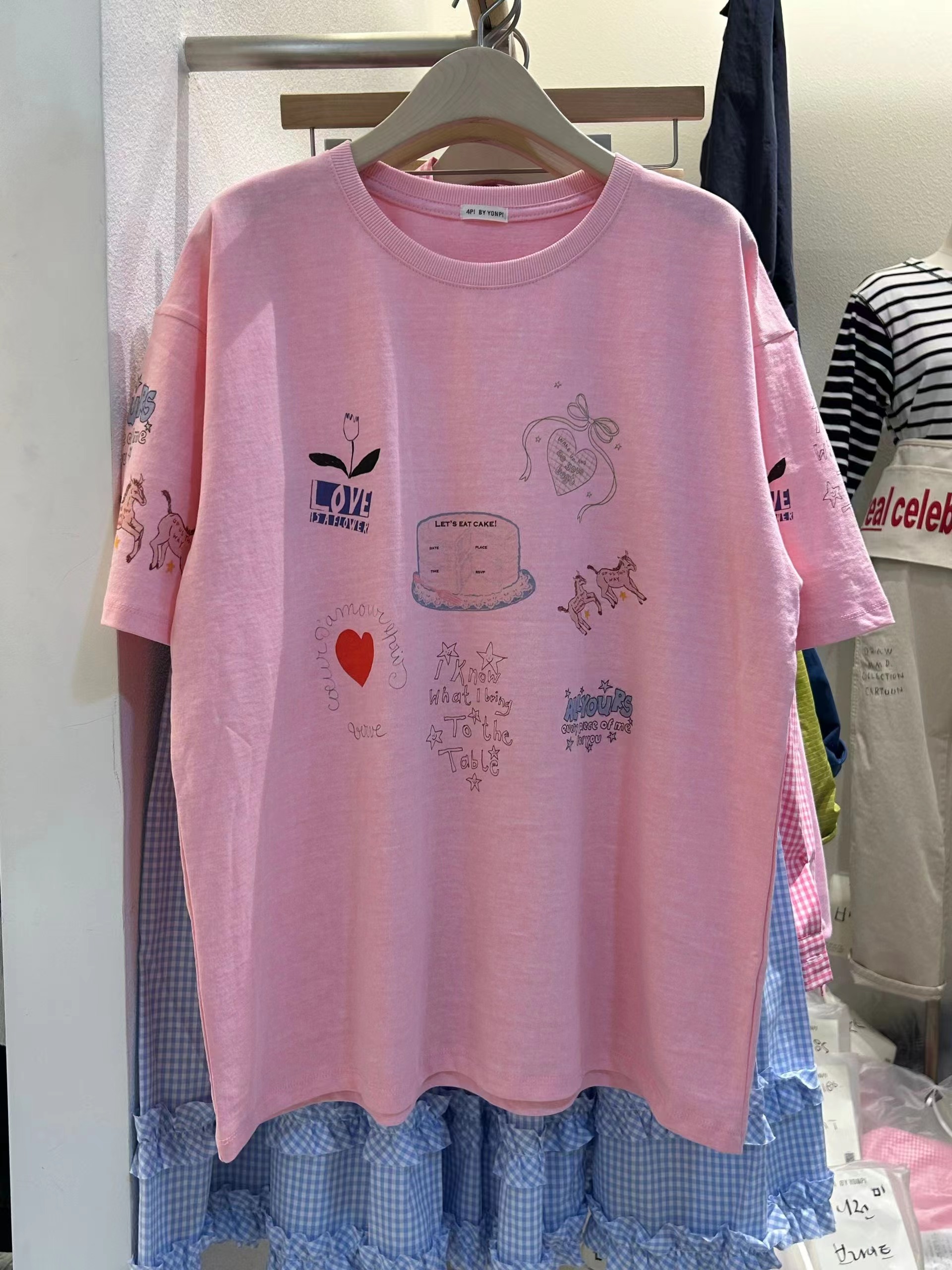 4PI東大門直郵女士新款真品人氣26春夏時尚推薦熱賣職業T恤4PIT恤圖色3