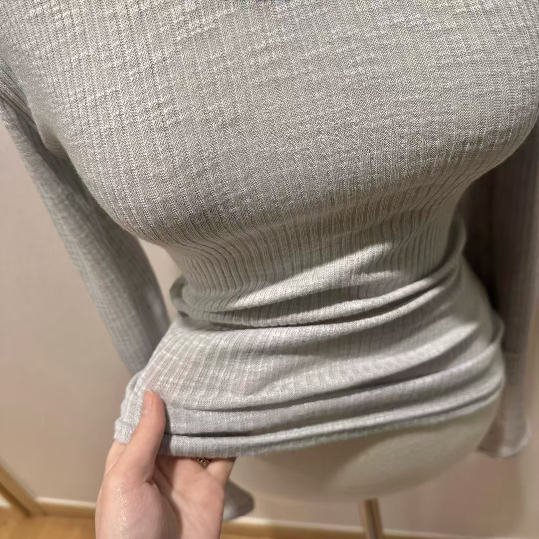 ISABELLA韓國代購女裝新款職業26春夏真品休閑長袖T恤V領ISABELLA長袖T恤