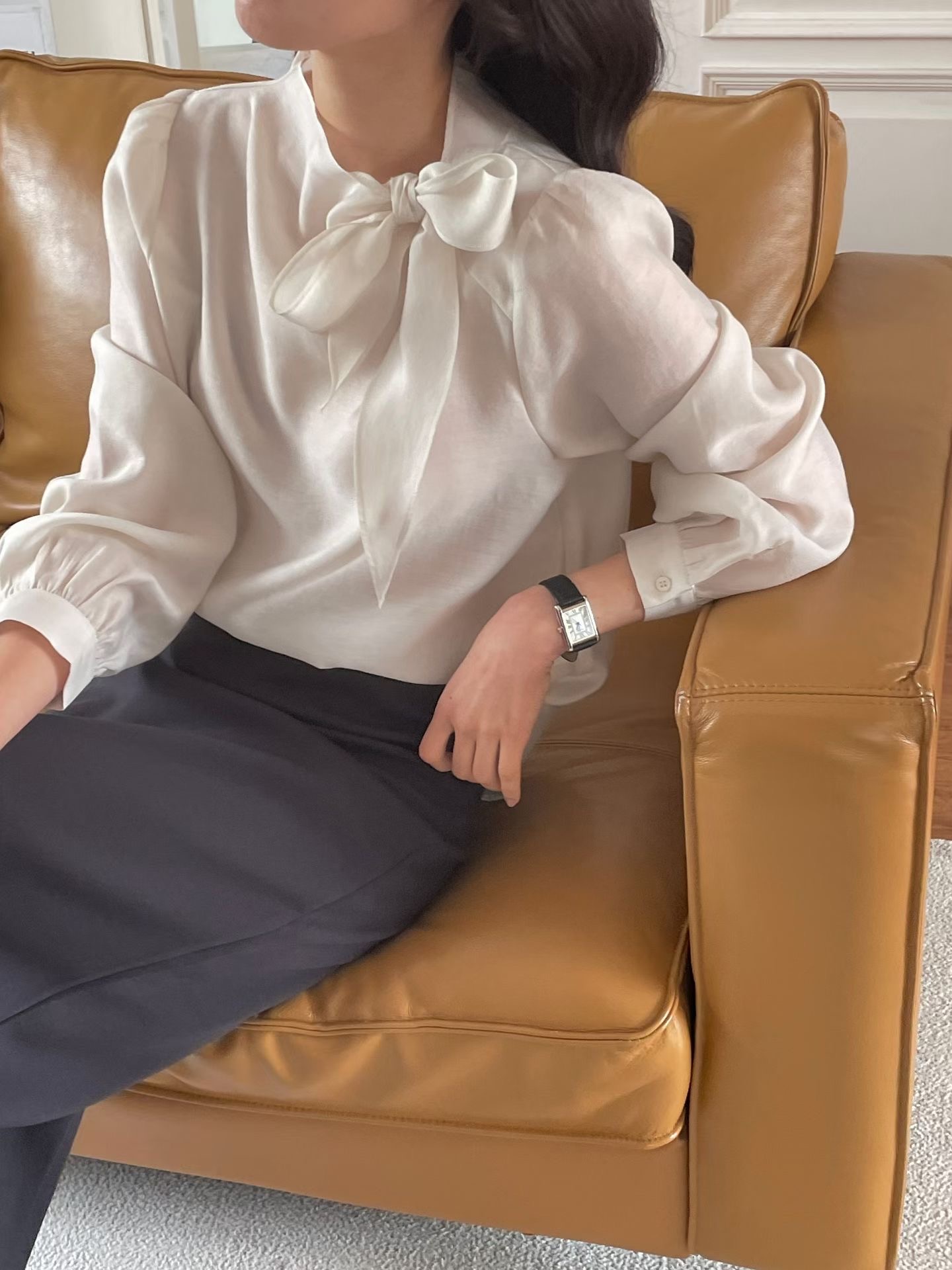 L.REWIND東大門代購女裝新款真品熱賣26春夏休閑襯衫蕾絲衫L.REWIND襯衫/蕾絲衫