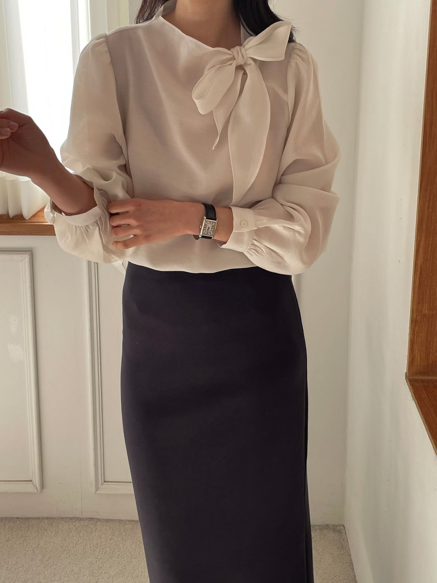 L.REWIND東大門代購女裝新款真品熱賣26春夏休閑襯衫蕾絲衫L.REWIND襯衫/蕾絲衫