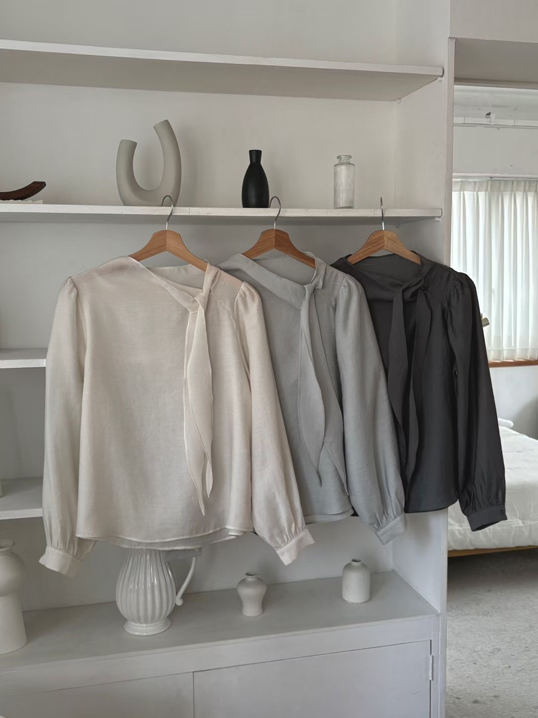 L.REWIND東大門代購女裝新款真品熱賣26春夏休閑襯衫蕾絲衫L.REWIND襯衫/蕾絲衫圖色2左二色