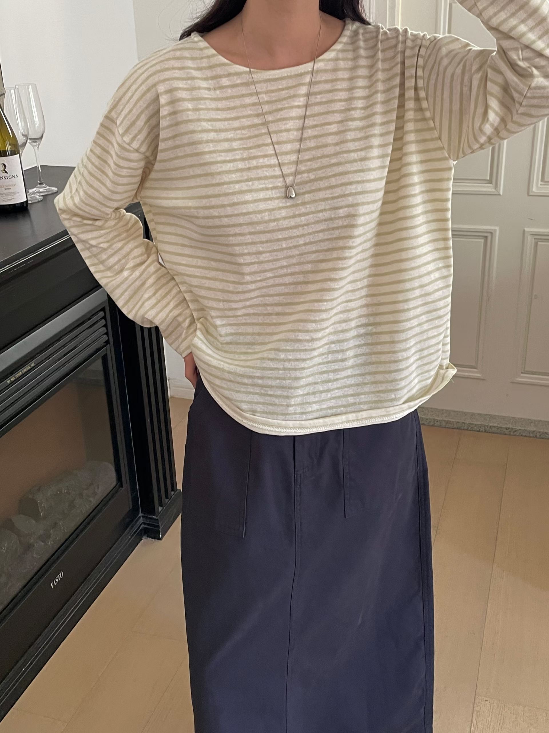 L.REWIND東大門直郵女裝新款人氣真品熱賣26春夏長袖T恤L.REWIND長袖T恤